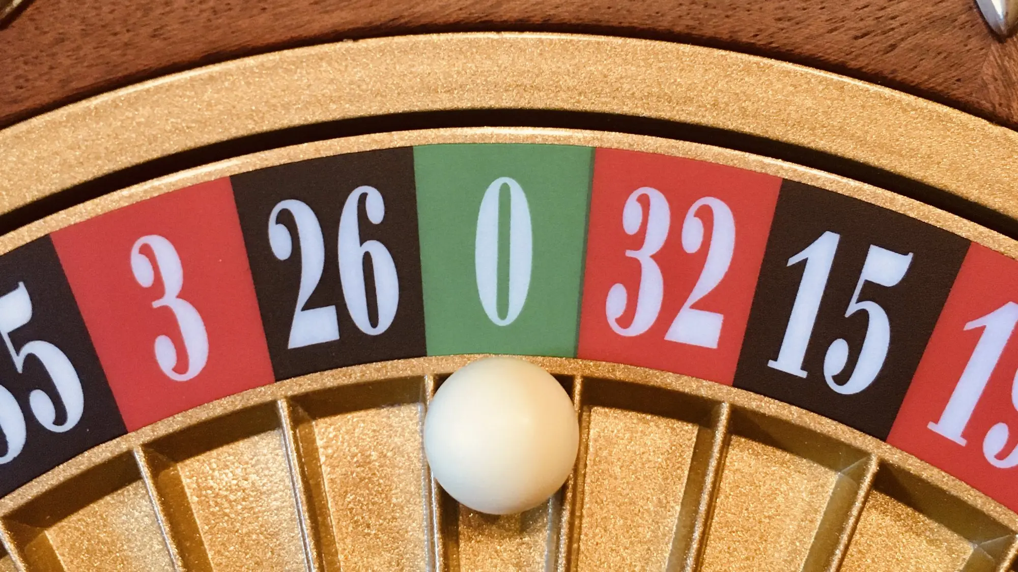 La bille sur le zéro du cylindre de roulette