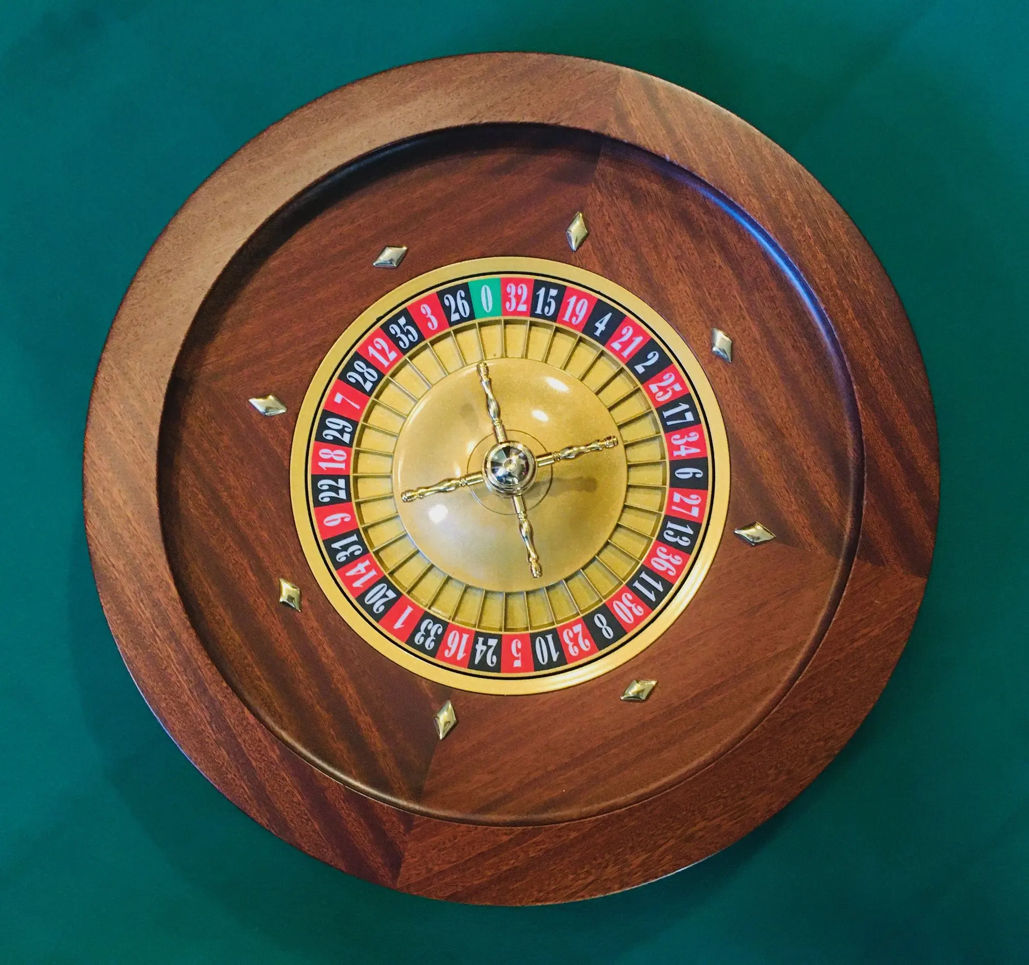 Le cylindre de roulette en bois du kit, vu de dessus